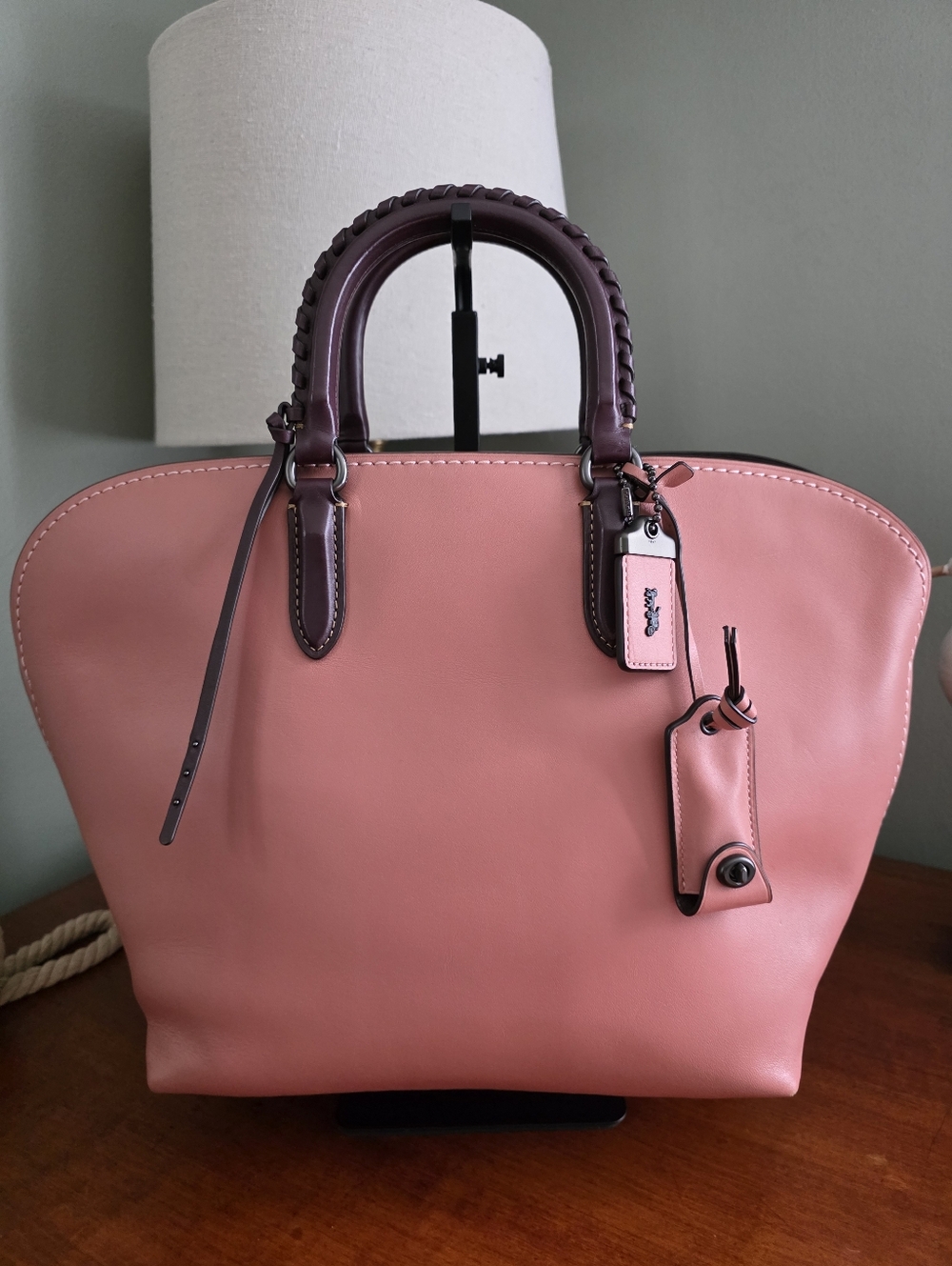 Coach 1941 59983 Dakota Satchel Whipstitch Pink Melon Leather Bag - Picture 16 of 16